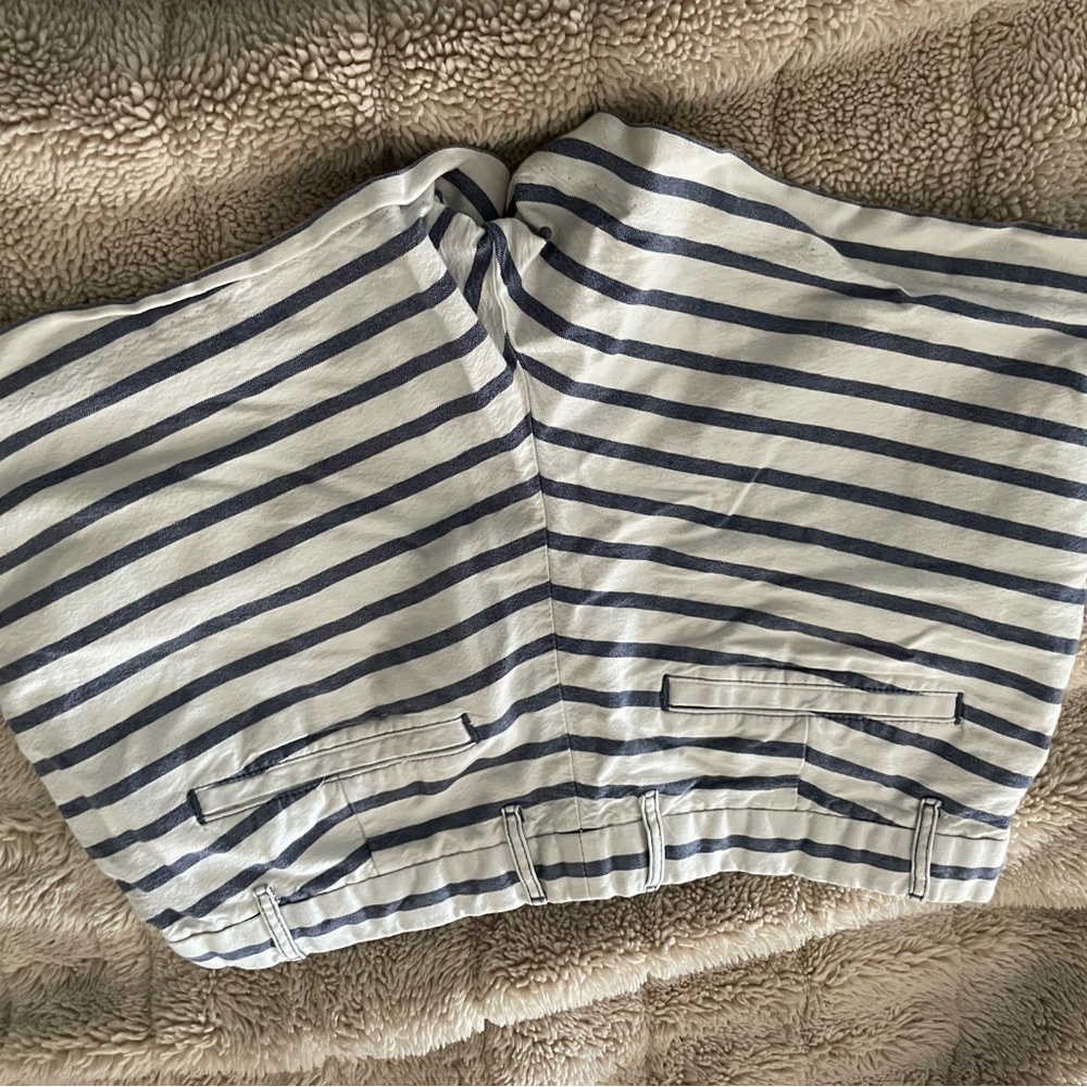 GAP Navy and White Striped Women's Shorts